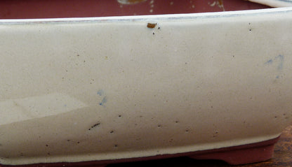 Cream Glazed Bonsai Pot - SECOND QUALITY