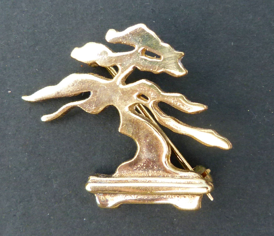 Bonsai Jewellery Gilt Sterling Silver Lapel Pin Brooch - LAST ONE!