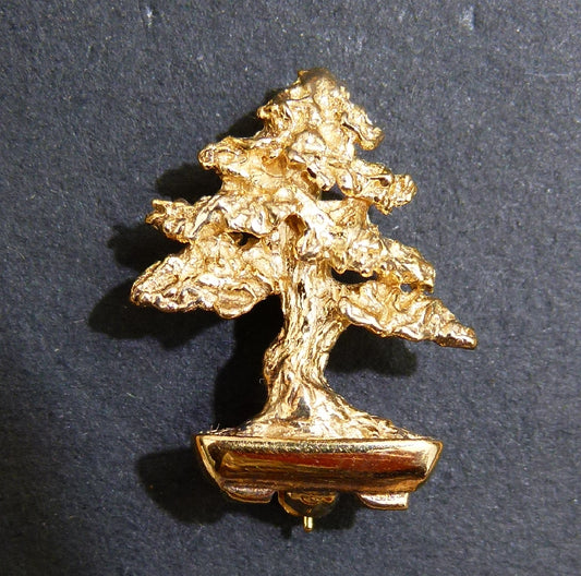 Bonsai Jewellery Gilt Sterling Silver Small Lapel Pin Brooch