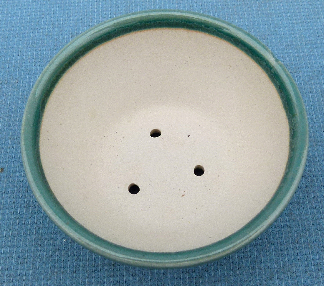 Top Quality Glazed Round Shohin Bonsai Pot - 3"