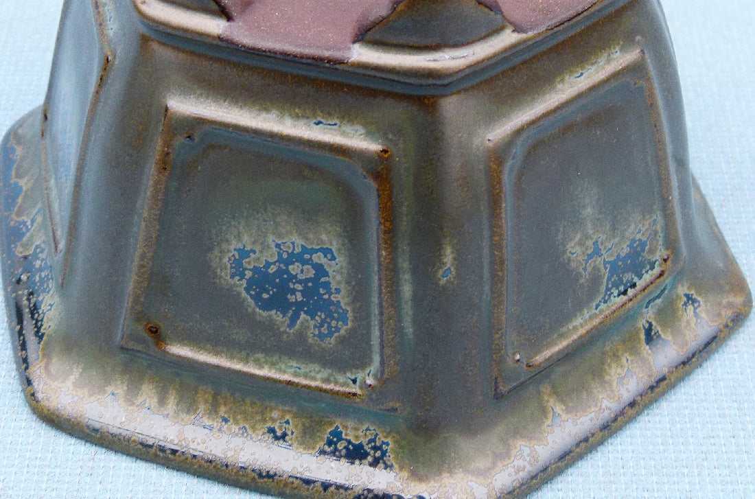 Top Quality Glazed Hexagonal Shohin Bonsai Pot - 6"