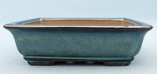 Top Quality Glazed Rectangular Shohin Bonsai Pot - 7"