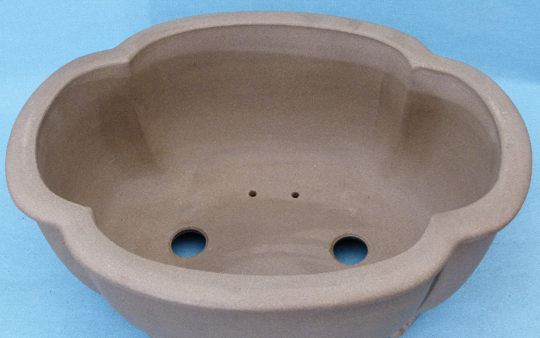 Deep Oval Unglazed Quality Bonsai Pot - 20"