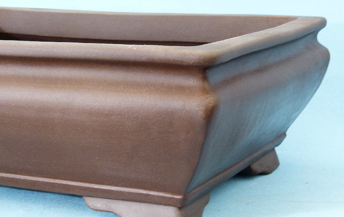 Deep Rectangular Unglazed Quality Bonsai Pot - 20"