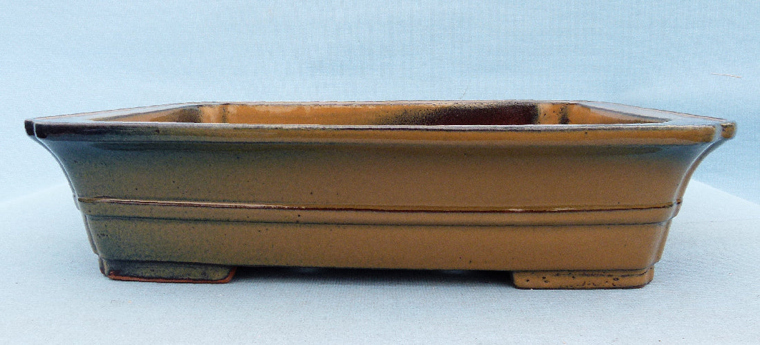 Exhibition Quality Glazed Rectangular Bonsai Pot - 21"