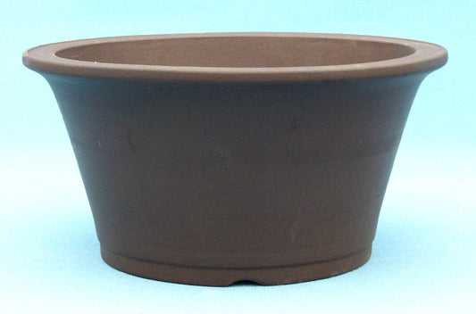 Deep Round Unglazed Quality Bonsai Pot - 11.5"