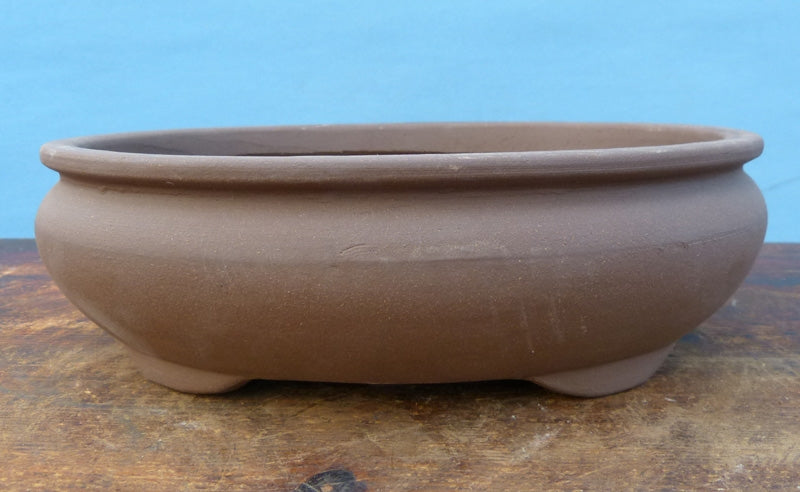 Bonsai Basics - Oval Unglazed Bonsai Pot - 10"