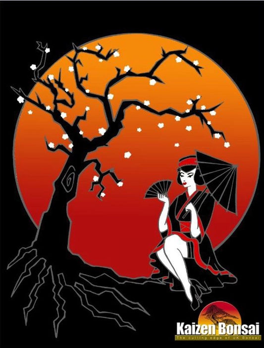 Bonsai T-Shirt Geisha Pin Up