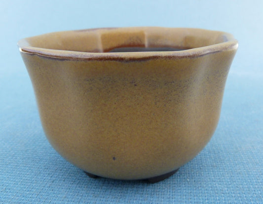 High Quality Japanese Glazed Round Bonsai Pot - 3"