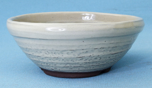 Japanese High Quality Glazed Round Bonsai Pot - 7"