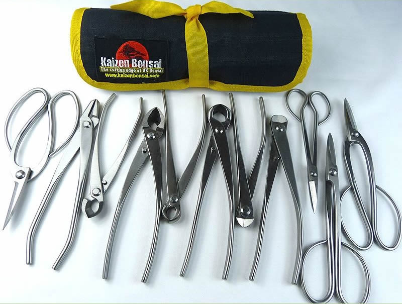 Bonsai Tools Kit - 11 Piece Stainless Steel Tools