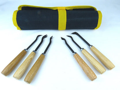 6 Piece Bonsai & Wood Carving Gouges Set