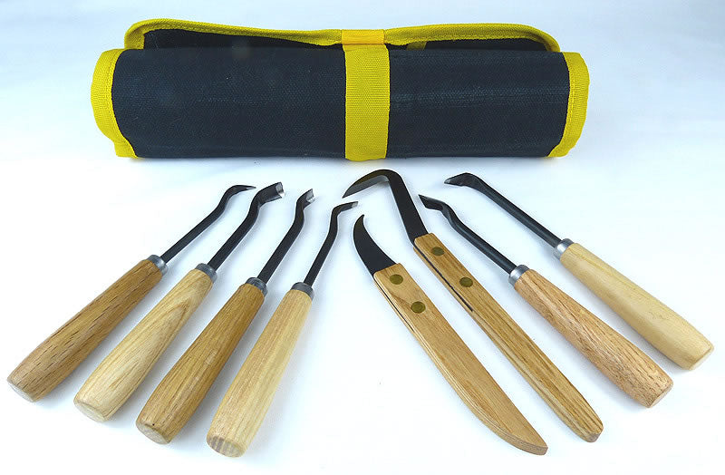 8 Piece Bonsai & Wood Carving Gouges Set