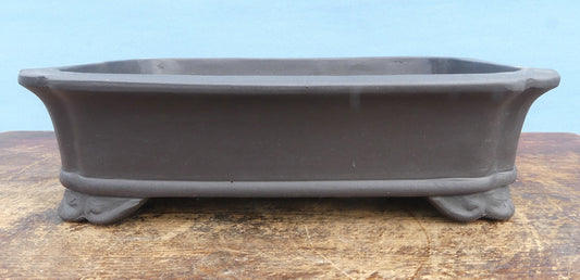 Unglazed Rectangular Quality Bonsai Pot - 12"