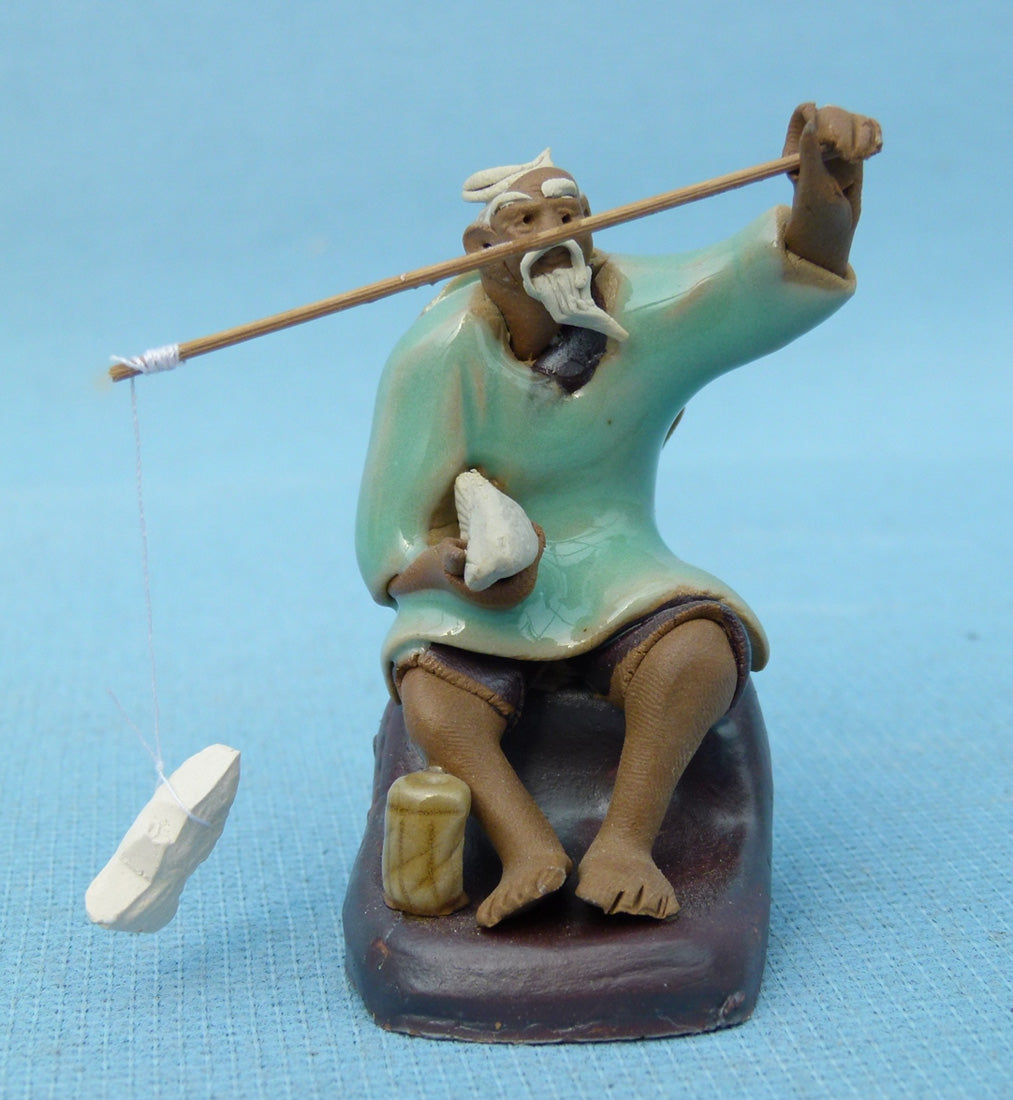 Fisherman - Traditional Chinese Shiwan Figure