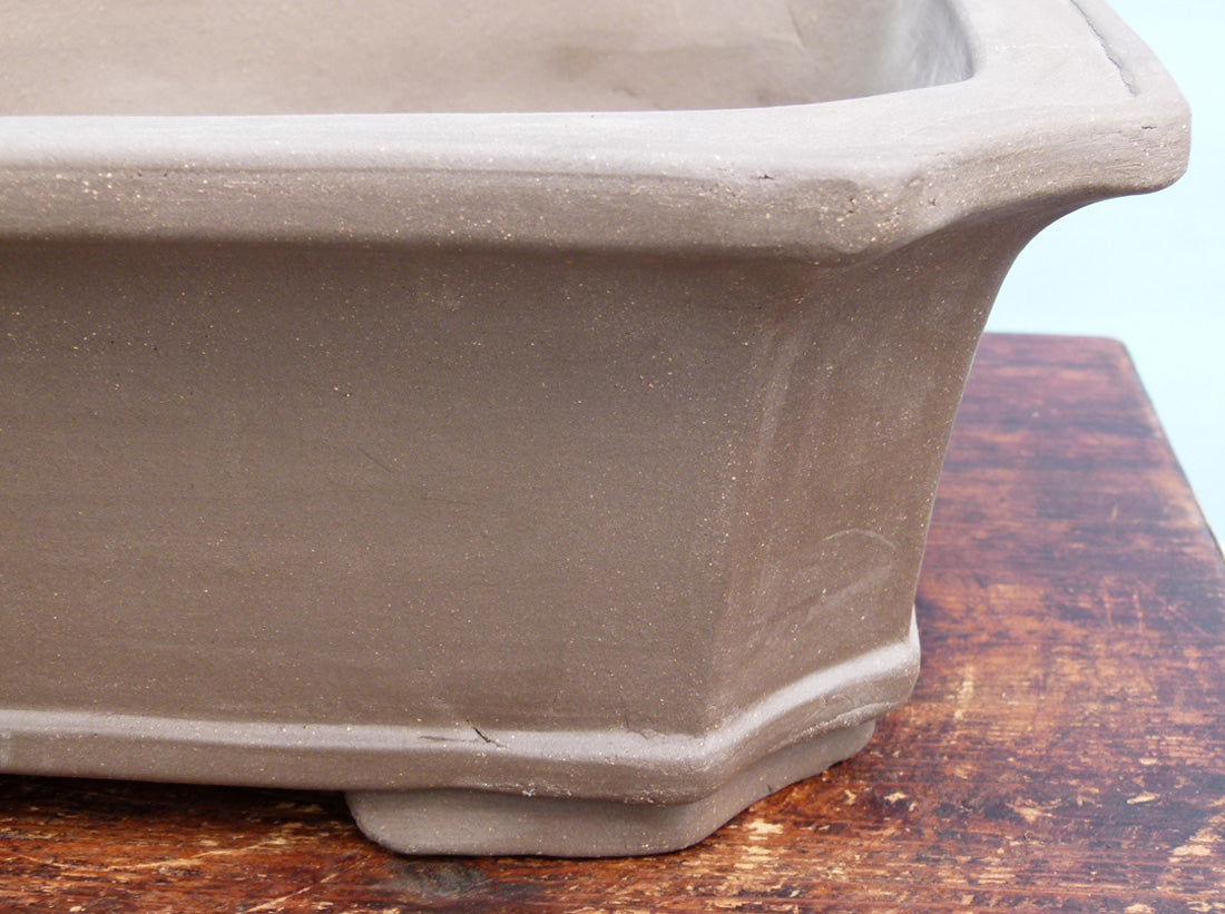 Bonsai Basics - Rectangular Unglazed Bonsai Pot - 19"