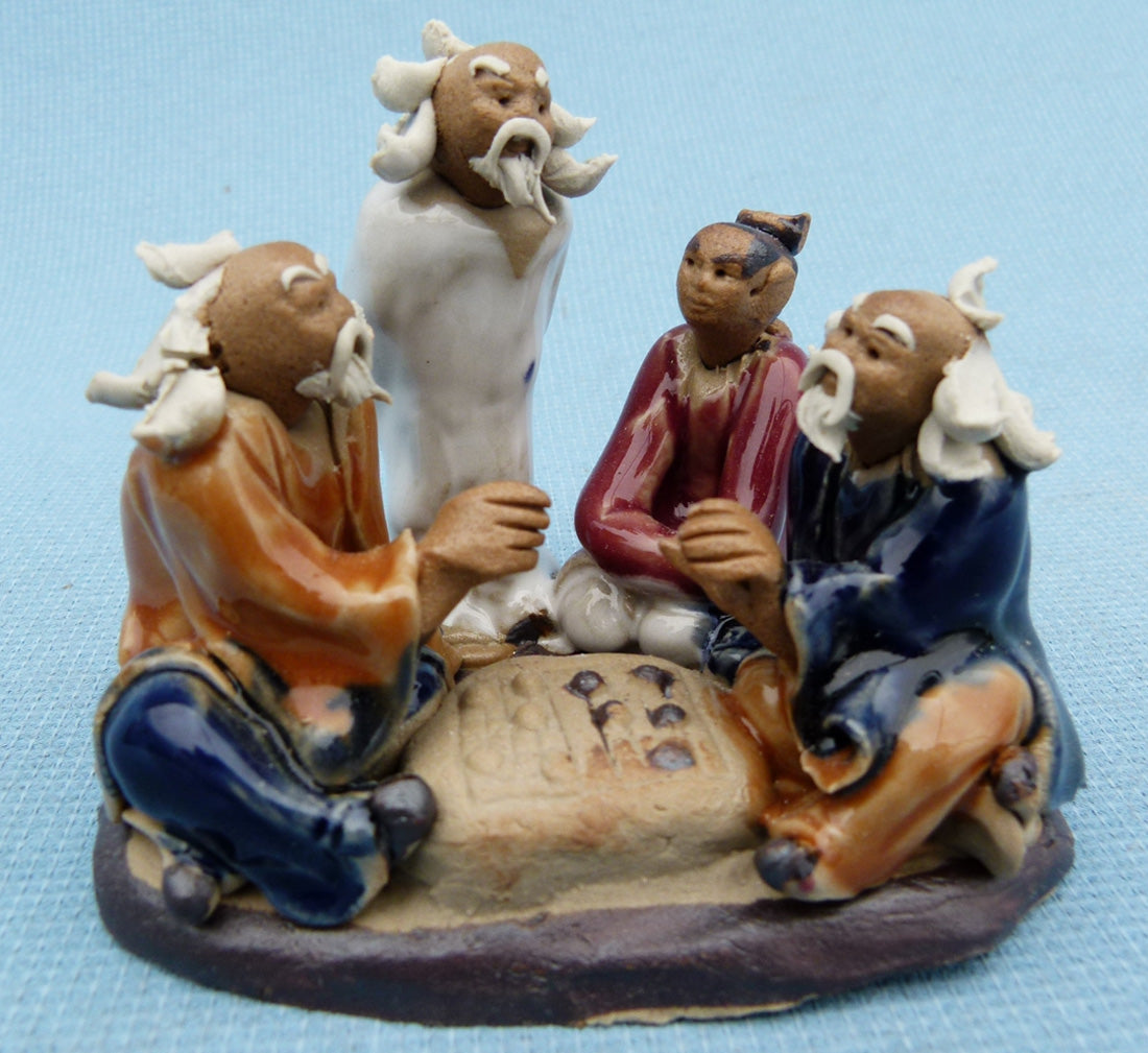 Chinese Shiwan Figures - Bonsai Saikei Ornament