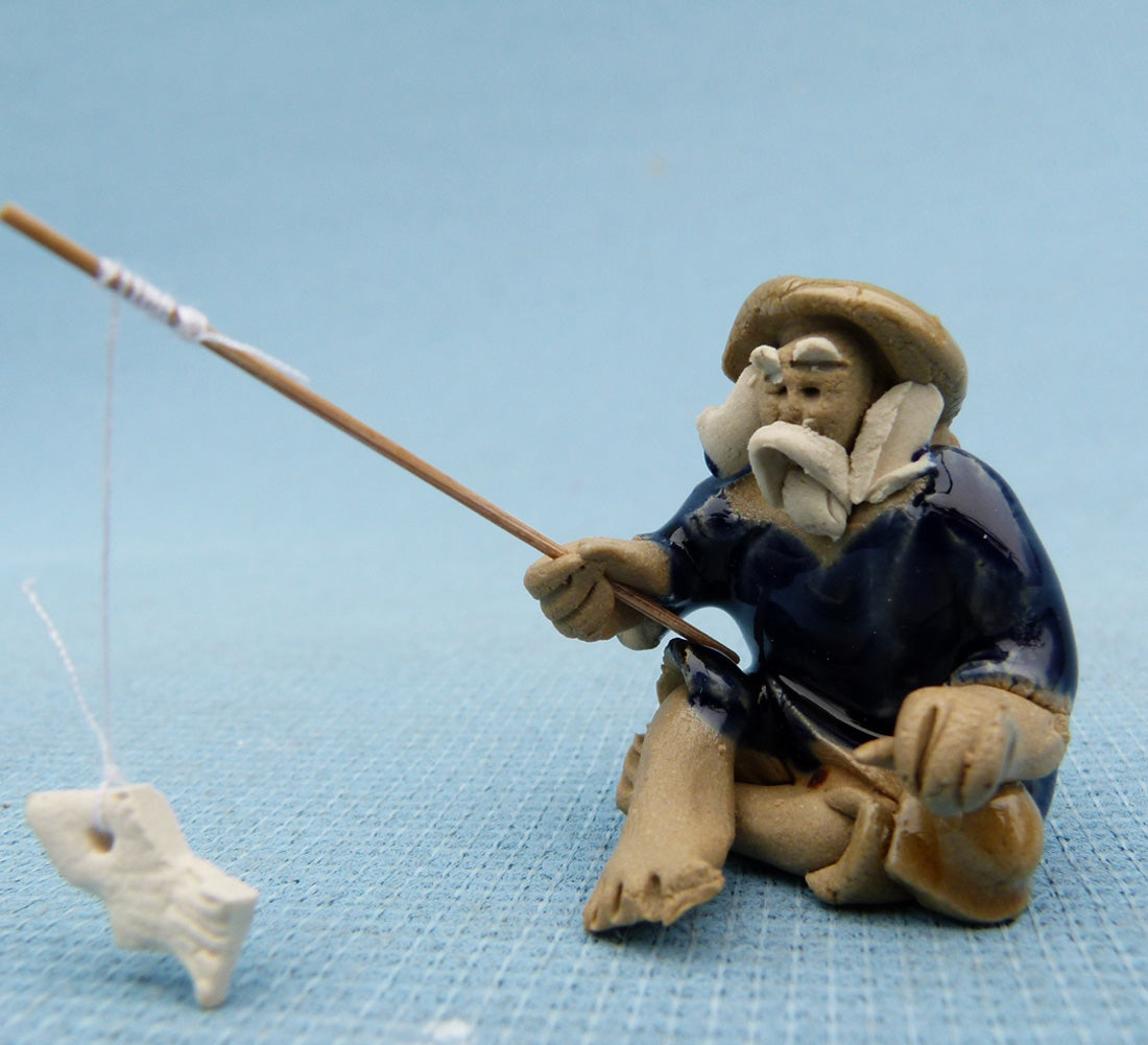 Chinese Shiwan Figure Small Fisherman