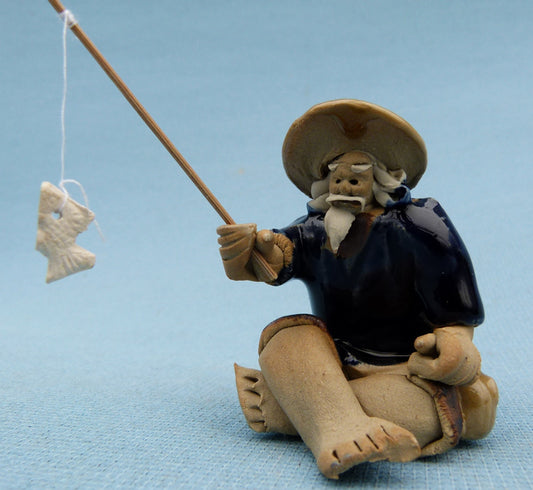 Chinese Shiwan Figure Large Fisherman