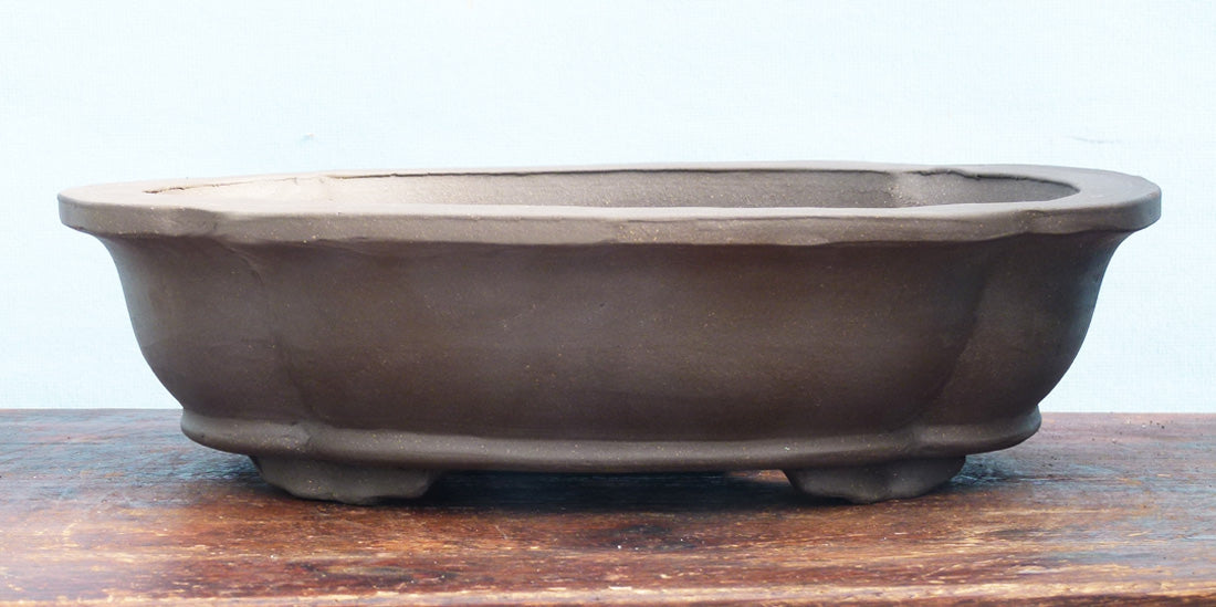 Bonsai Basics - Oval Unglazed Bonsai Pot - 16"