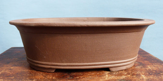 Deep Oval Unglazed Bonsai Pot - 15"