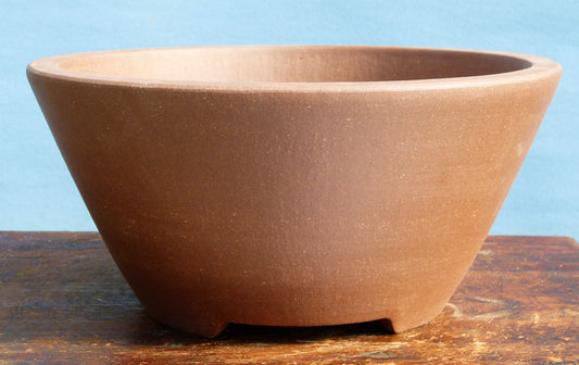 Deep Round Unglazed Quality Bonsai Pot - 14" 