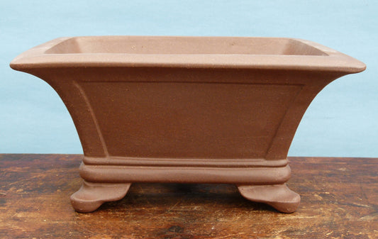 Deep Rectangular Unglazed Quality Bonsai Pot - 14"