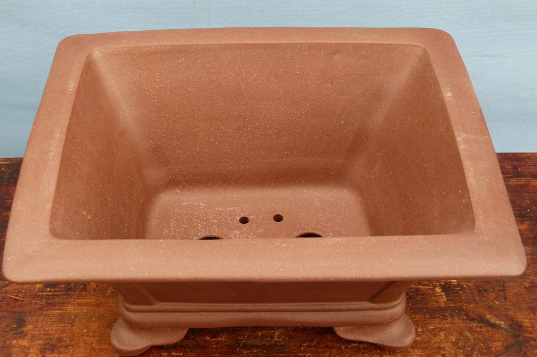 Deep Rectangular Unglazed Quality Bonsai Pot - 18.5"