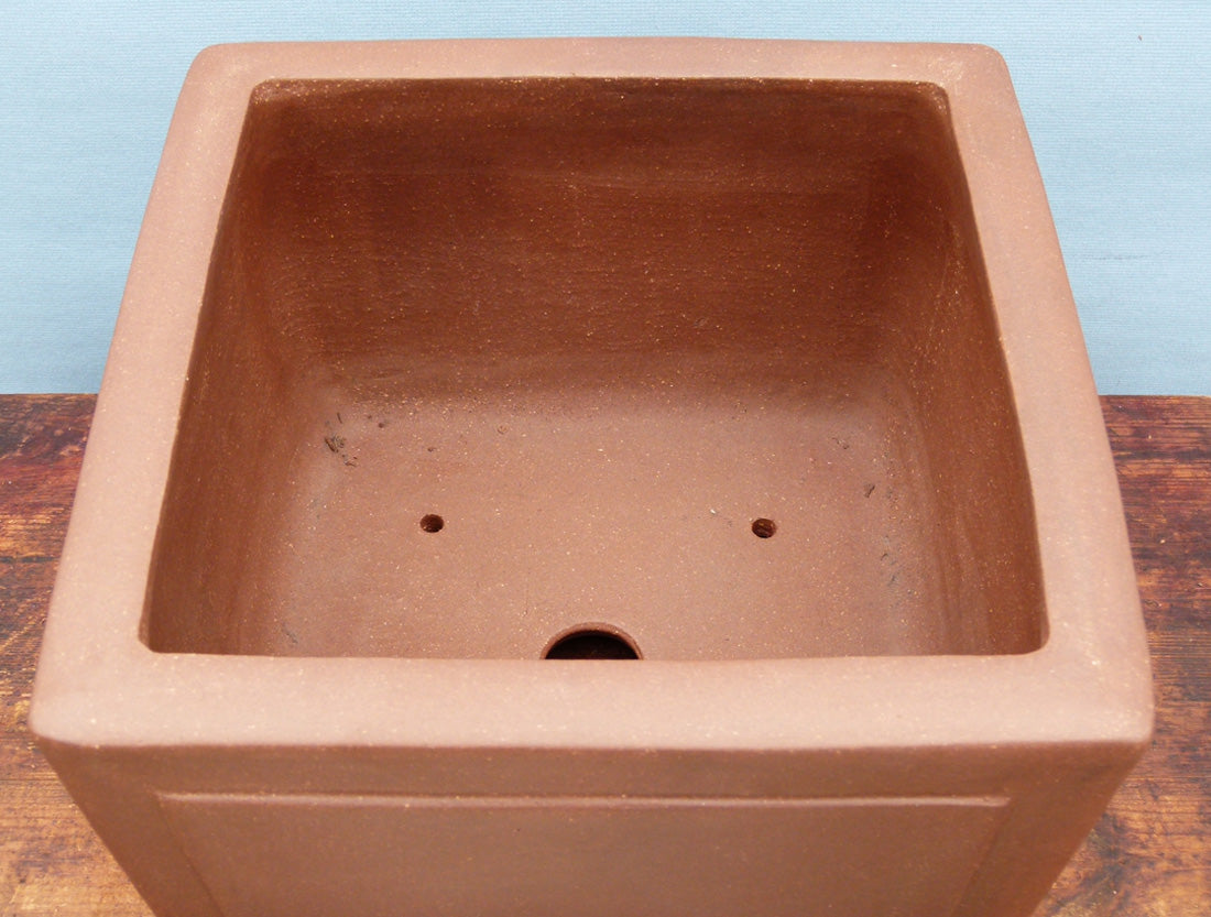 Deep Square Unglazed Quality Bonsai Pot 