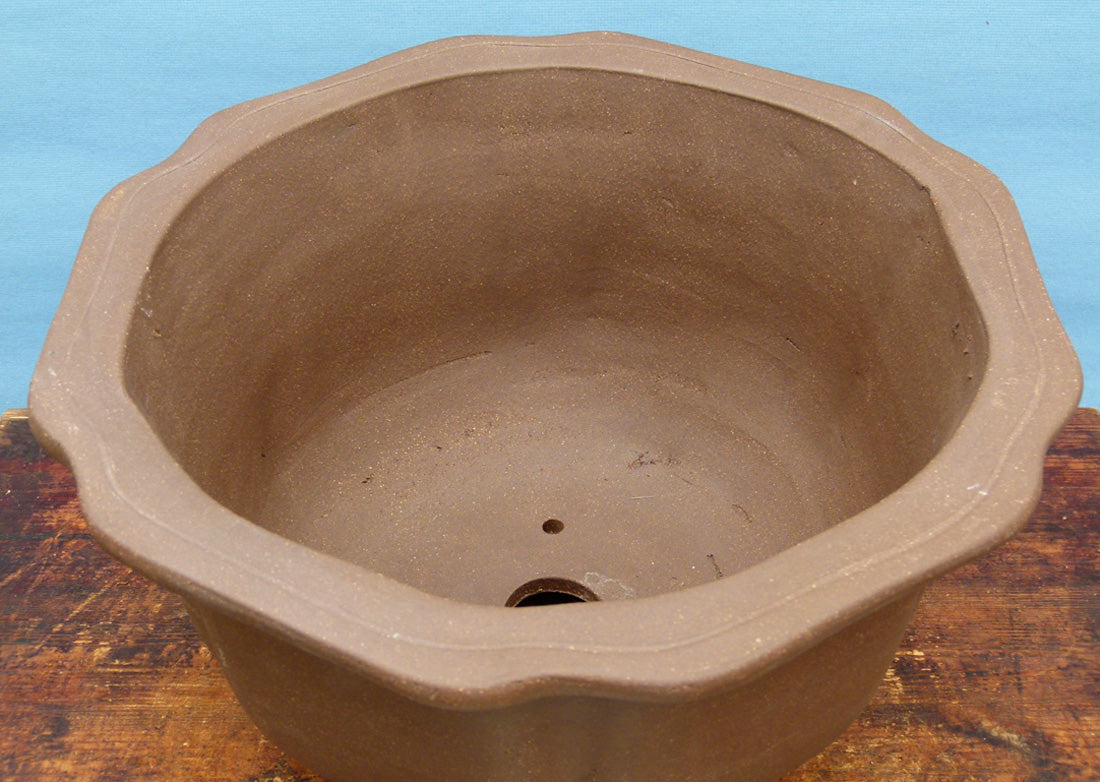 Bonsai Basics - Deep Round Unglazed Bonsai Pot - 15"