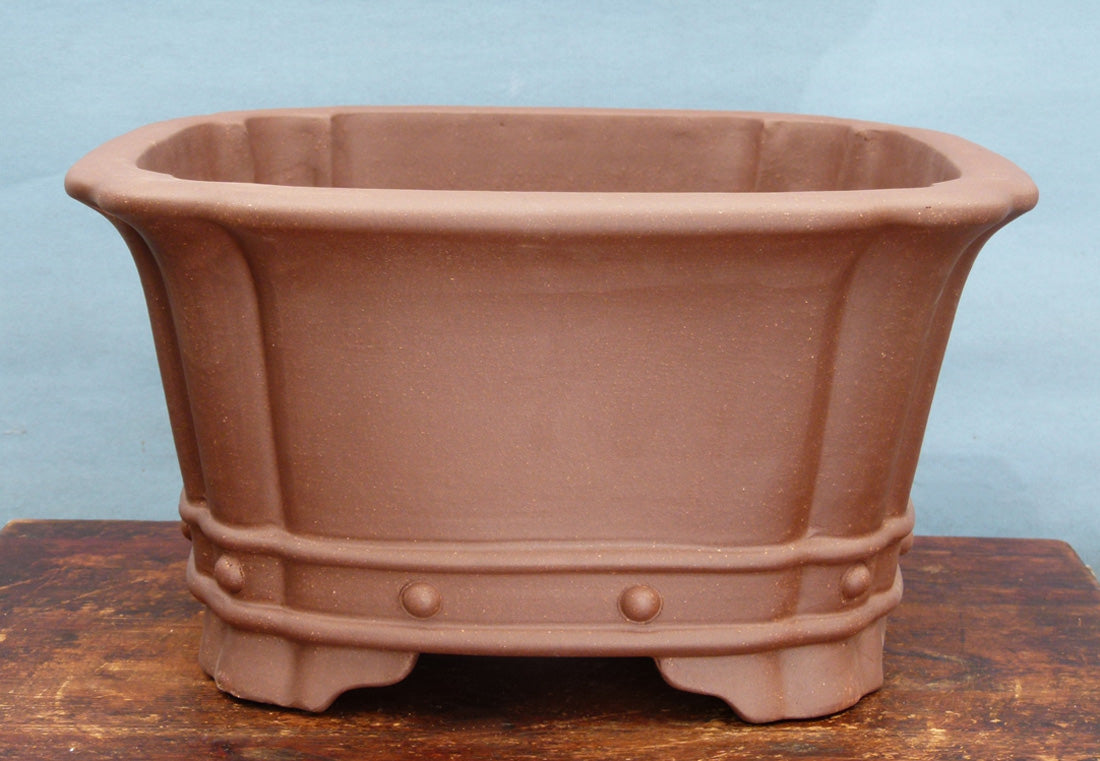 Deep Square Unglazed Quality Bonsai Pot - 18"