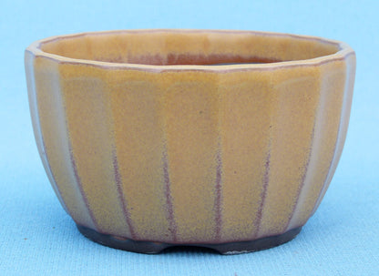 High Quality Japanese Glazed Round Bonsai Pot 