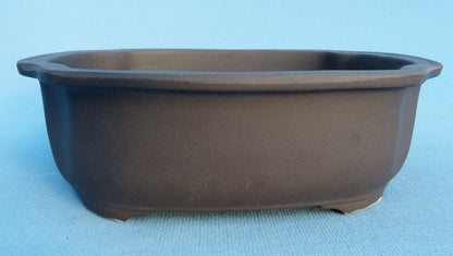 Oval Unglazed Japanese Made Bonsai Pot 