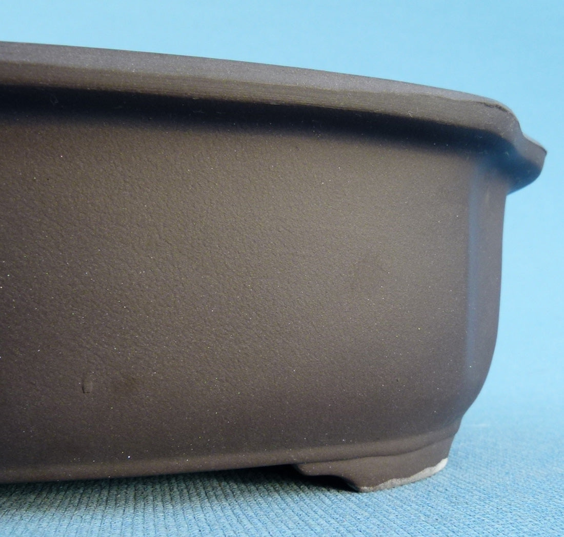 Oval Unglazed Japanese Made Bonsai Pot 