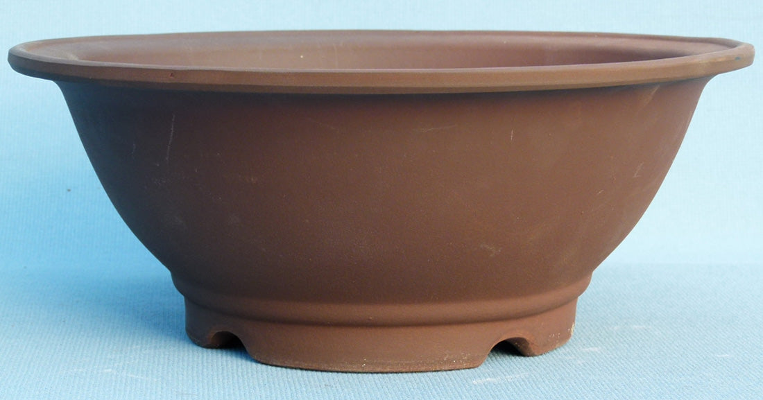 Round Unglazed Japanese Made Bonsai Pot - 12.5"