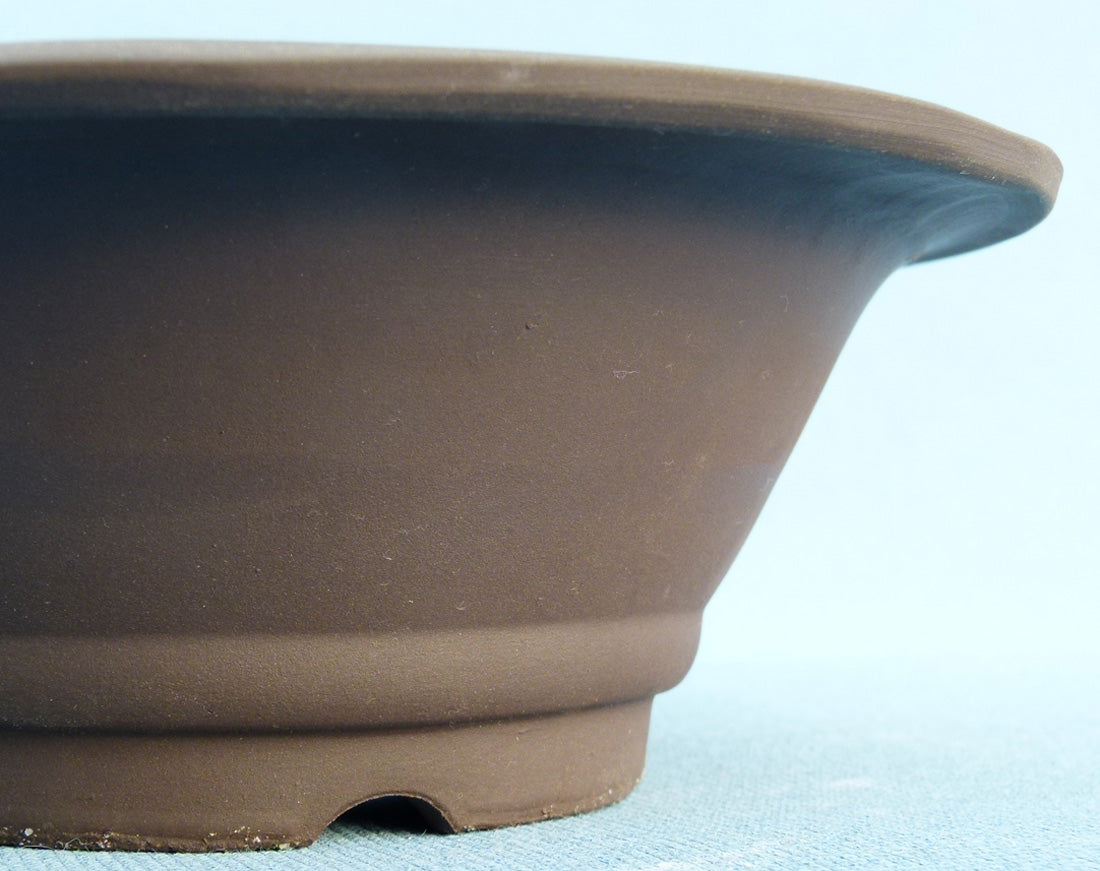 Round Unglazed Japanese Made Bonsai Pot