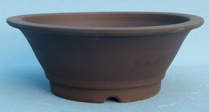 Round Unglazed Japanese Made Bonsai Pot - 10"