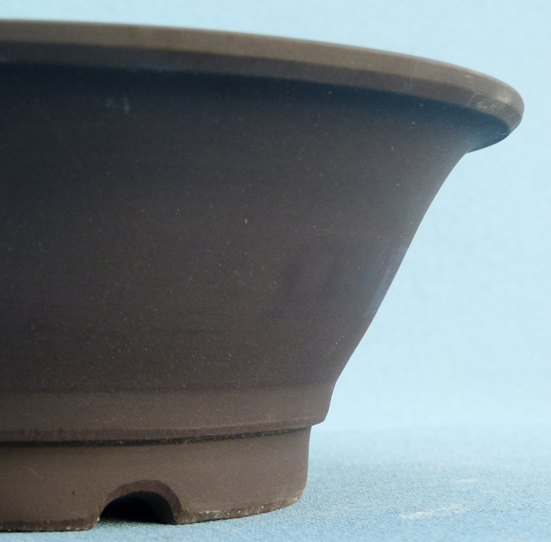 Round Unglazed Japanese Made Bonsai Pot - 10"