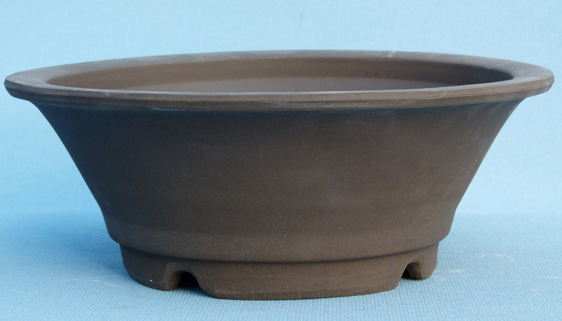 Round Unglazed Japanese Made Bonsai Pot - 12"