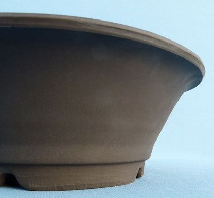 Round Unglazed Japanese Made Bonsai Pot - 12"