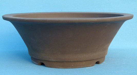 Round Unglazed Japanese Made Bonsai Pot - 14"