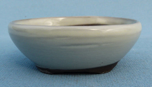 High Quality Japanese Glazed Oval Bonsai Pot - 4"