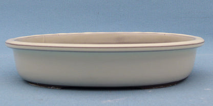 Japanese Made Quality Cream Glazed Oval Bonsai Pot 