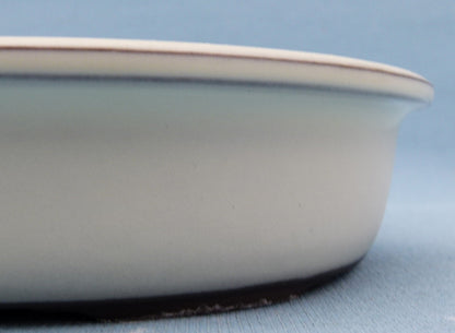 Japanese Made Quality Cream Glazed Oval Bonsai Pot - 10"