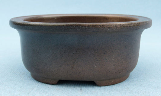 High Quality Japanese Unglazed Oval Bonsai Pot - 5"