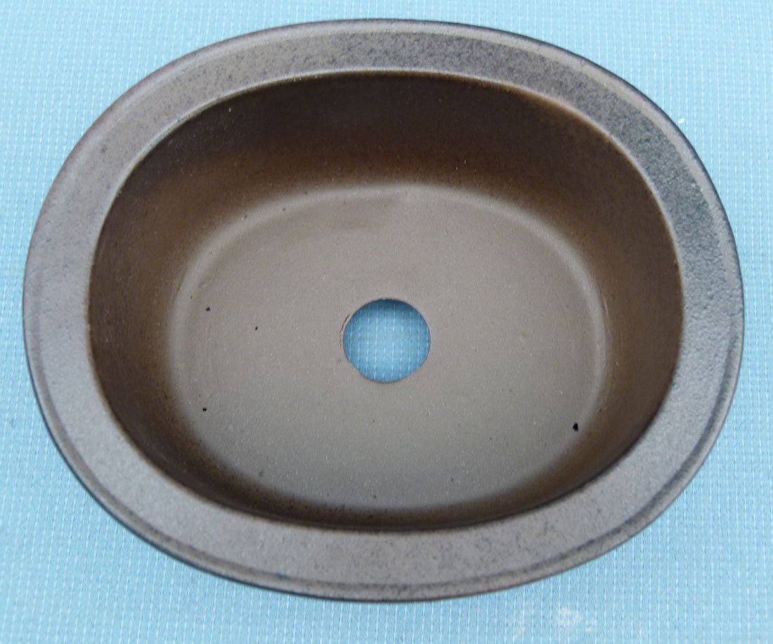 High Quality Japanese Unglazed Oval Bonsai Pot - 5"