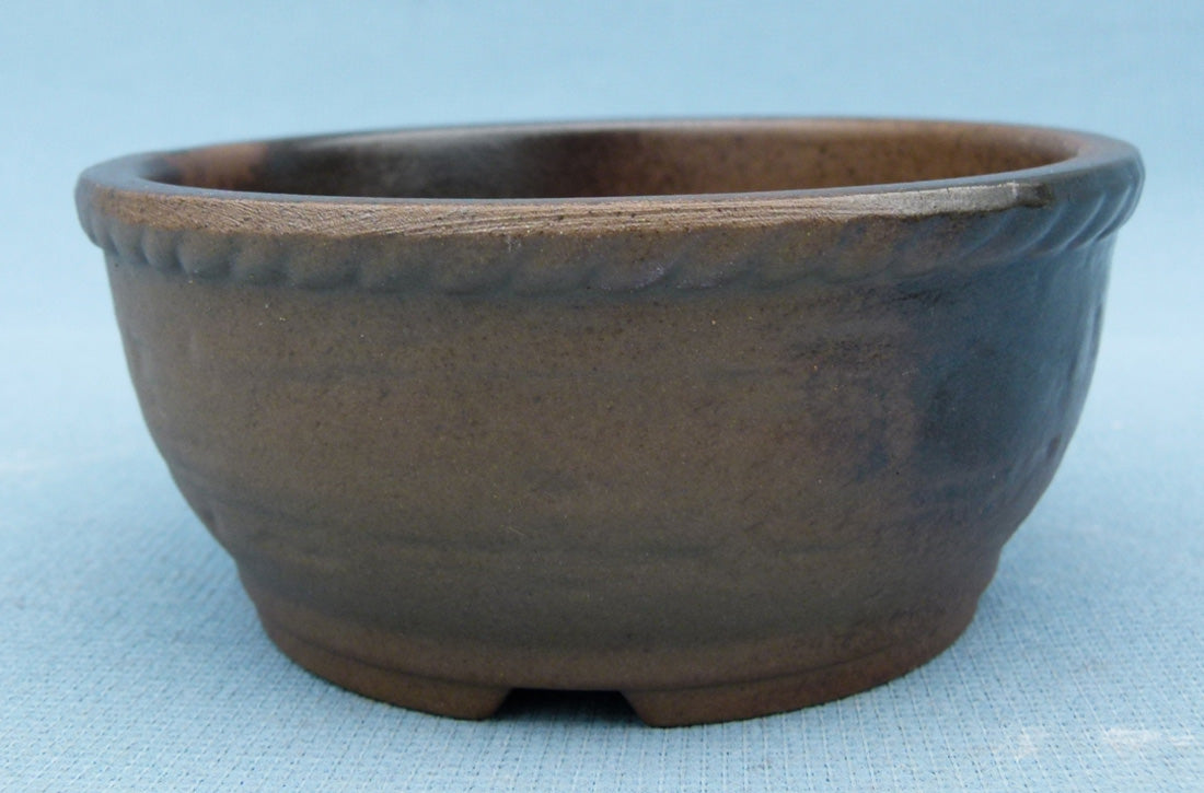 High Quality Japanese Unglazed Round Bonsai Pot - 5"