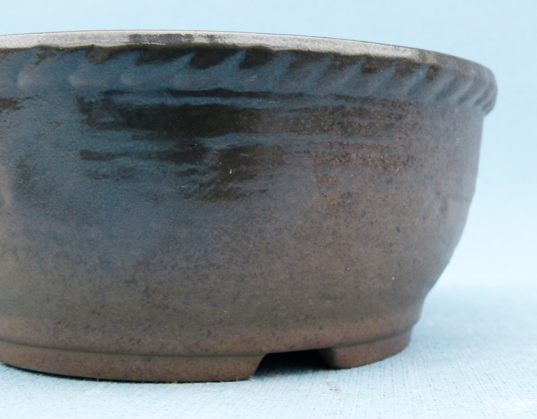 High Quality Japanese Unglazed Round Bonsai Pot - 5"