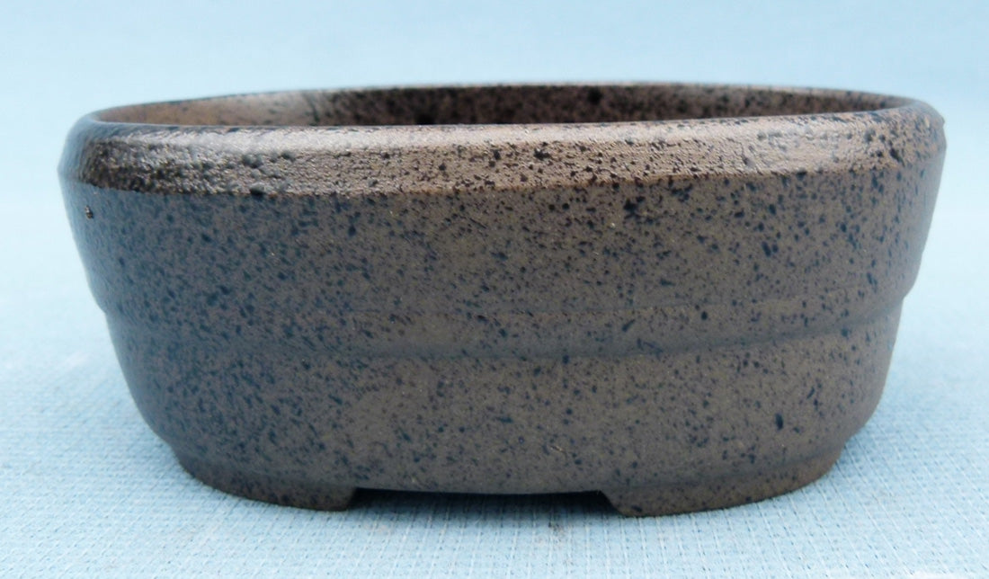 High Quality Japanese Unglazed Oval Bonsai Pot - 4"