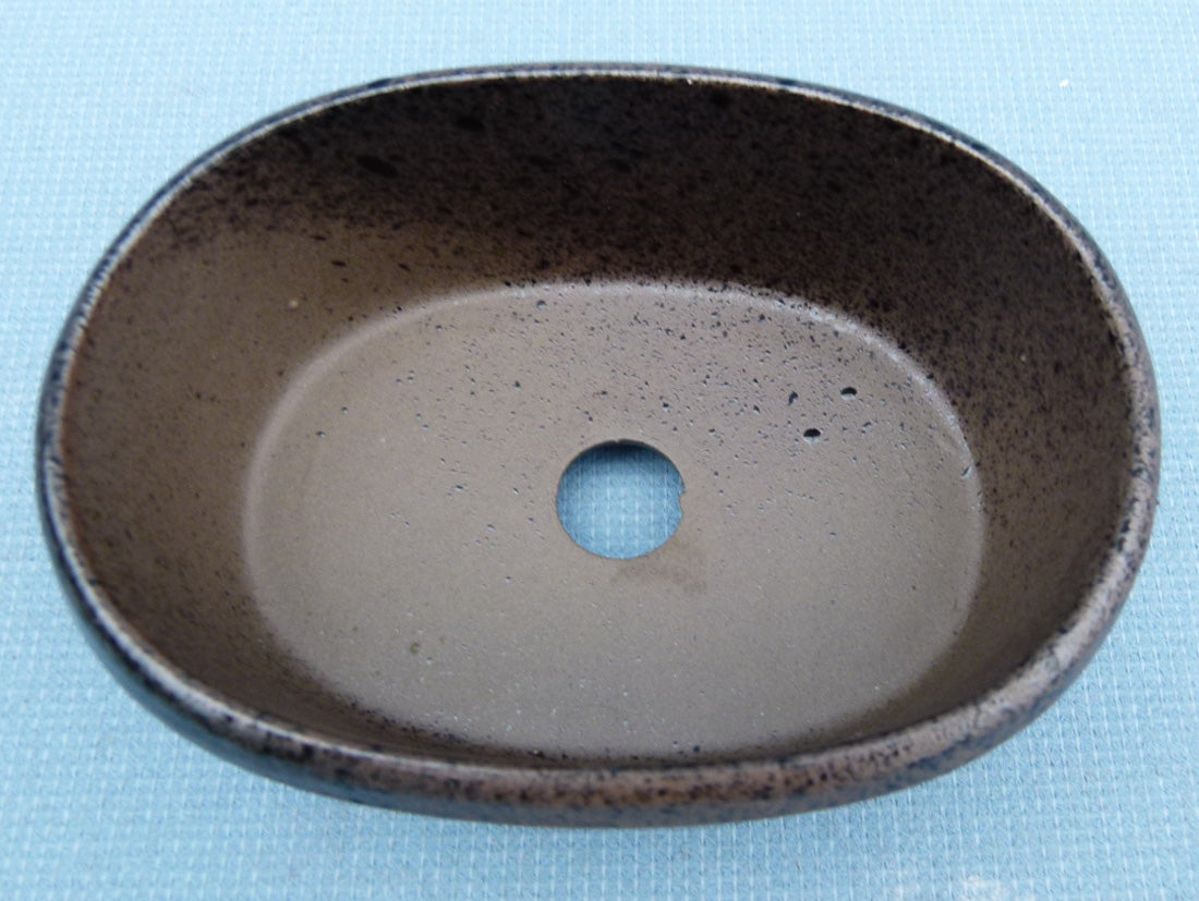 High Quality Japanese Unglazed Oval Bonsai Pot - 4"